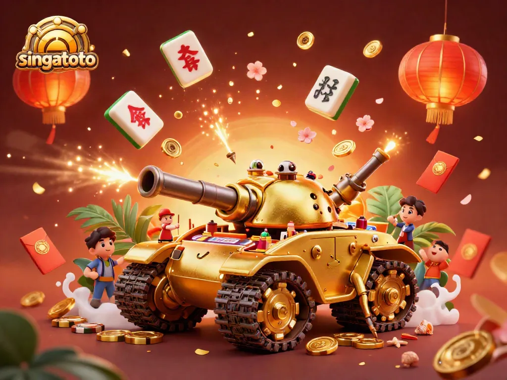 Experience the thrilling world of singatoto with a dynamic 3D casino scene featuring a golden beetle tank.