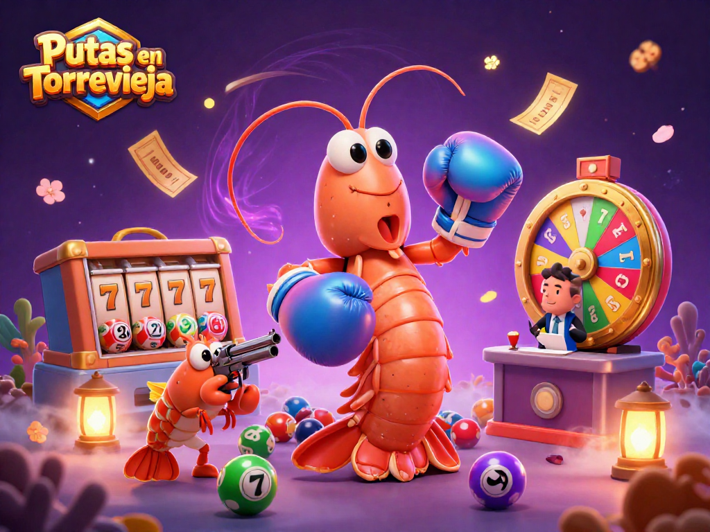 Experience the excitement of Putas en Torrevieja with dynamic lottery and slot elements in a vibrant scene.