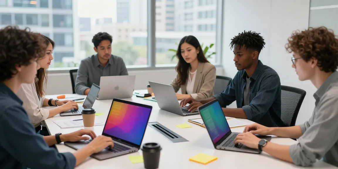 Small business team collaborating to improve Google rankings with strategies and data-driven insights.