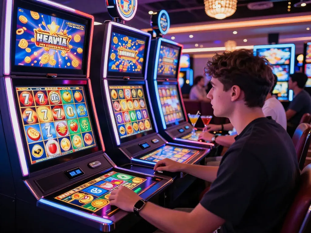 Engaging slot game experience featuring a player immersed in the vibrant digital casino atmosphere.