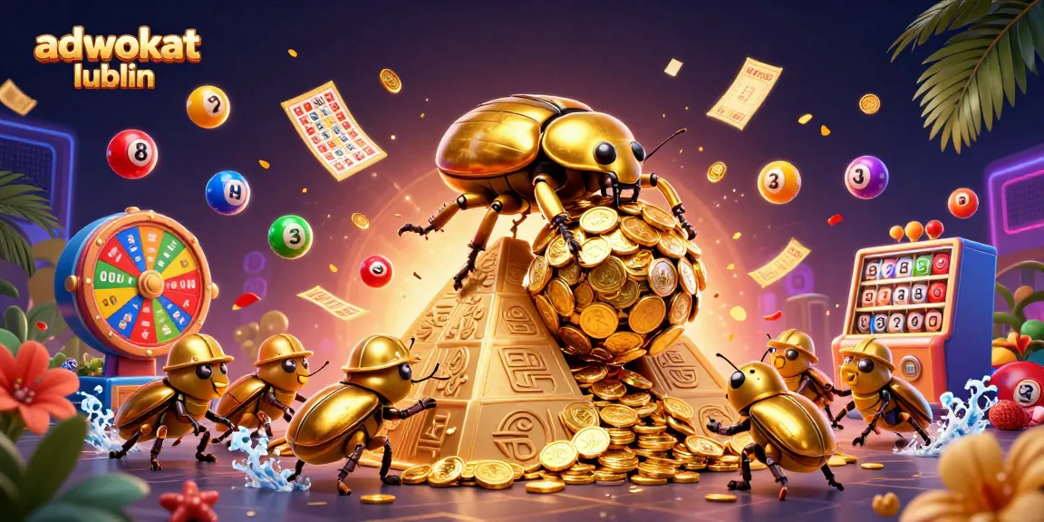 Experience adwokat lublin rolling in riches with golden coins, vibrant lottery action.