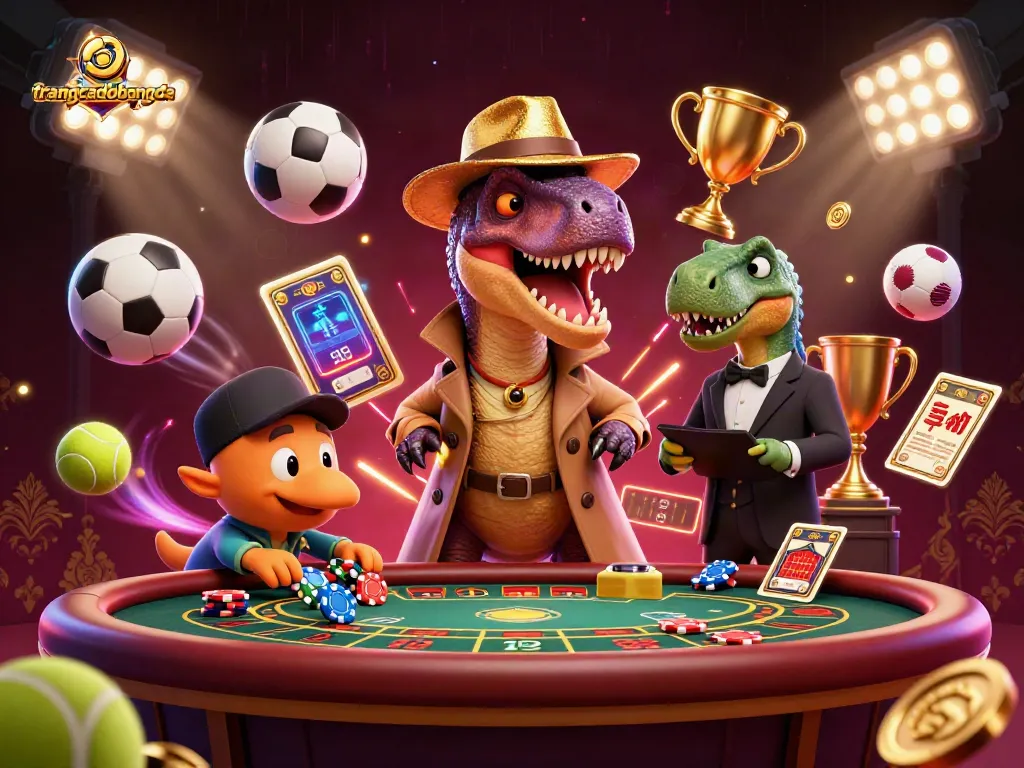 Engage with the exciting world of trangcadobongda betting, featuring lively characters and dynamic sports elements.