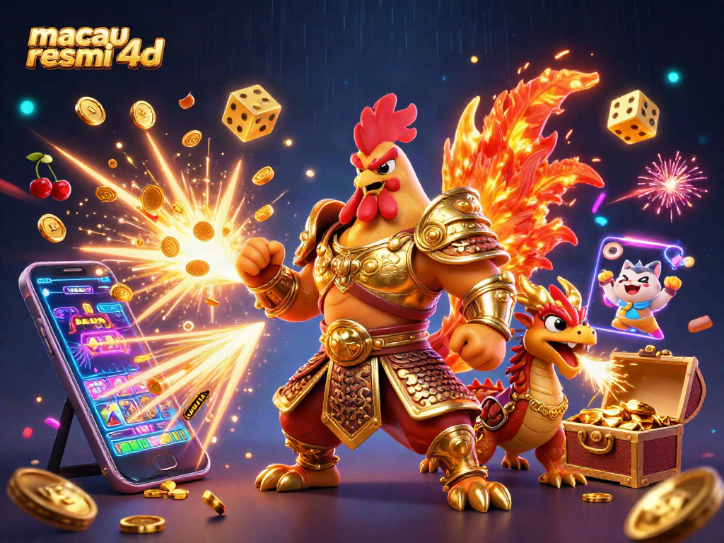 Slot mesin jackpot macau resmi 4d dengan karakter ayam petarung dan naga, suarakan kemenangan!