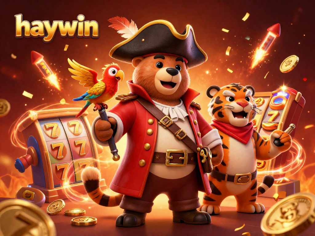 Experience exciting gaming at Haywin with a thrilling scene featuring vibrant characters and dynamic slot elements.