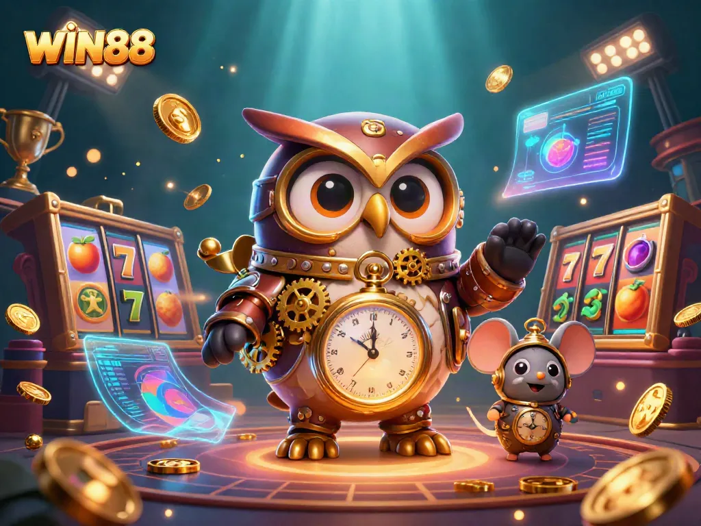 Experience the excitement of WIN88 casino gaming with this vibrant 3D illustration.