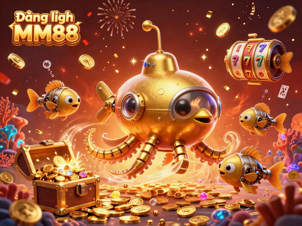 Access exclusive slots with Đăng nhập MM88 amid a sea of golden coins and exciting casino symbols.