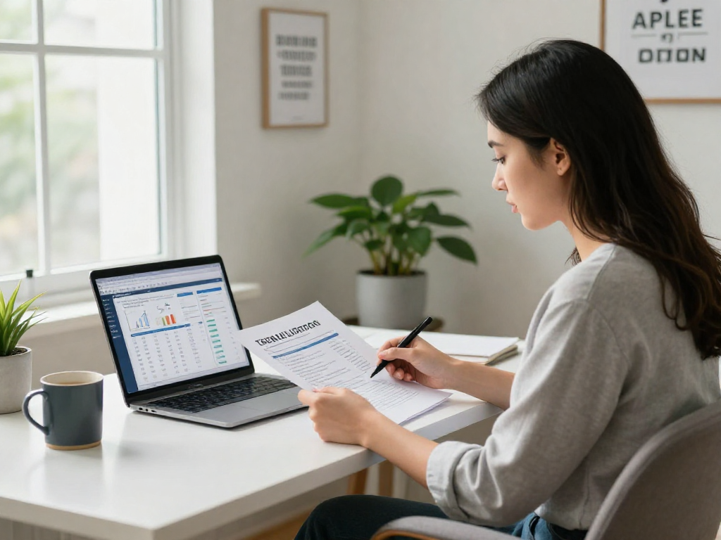 Financial advisor discussing credit consolidation strategies in an inviting home office.