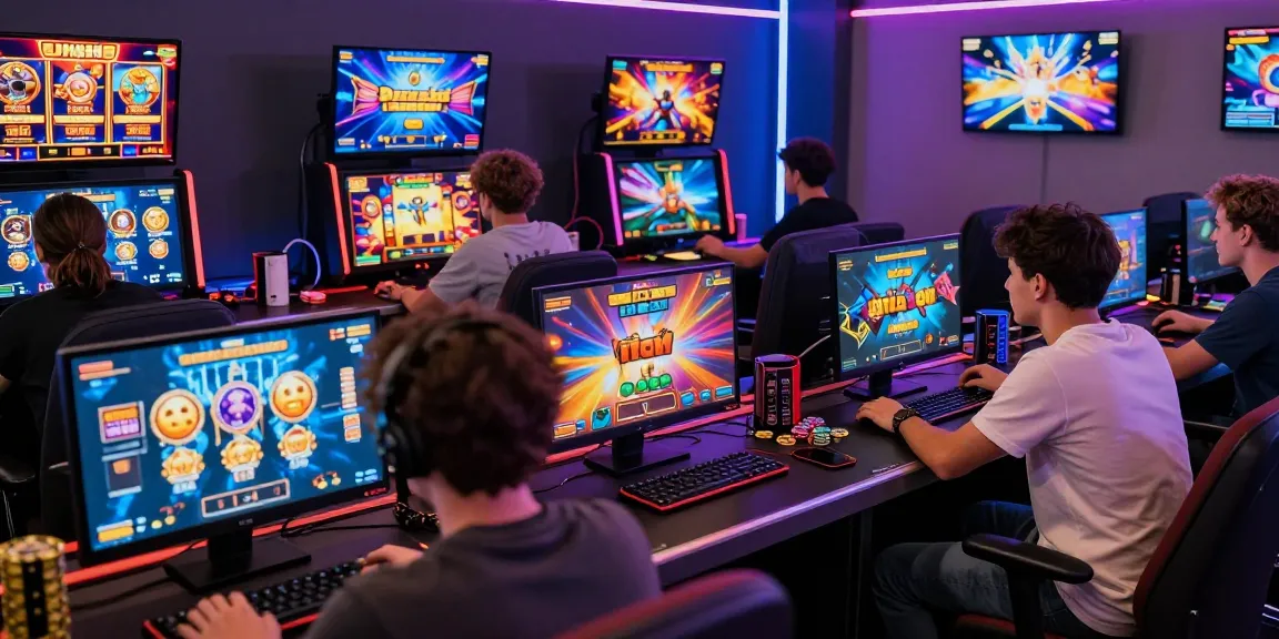 Engaged players experiencing link situs888 in an exciting online gaming lounge with vibrant graphics.