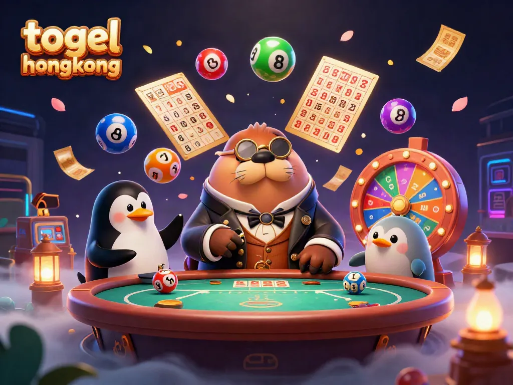 Momen menarik togel hongkong saat walrus, dealer penguin dan ikan puffer bermain kartu di bawah laut.