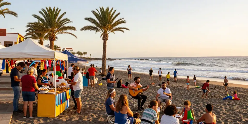 Canarian news highlights local beach festival showcasing culture and community spirit.