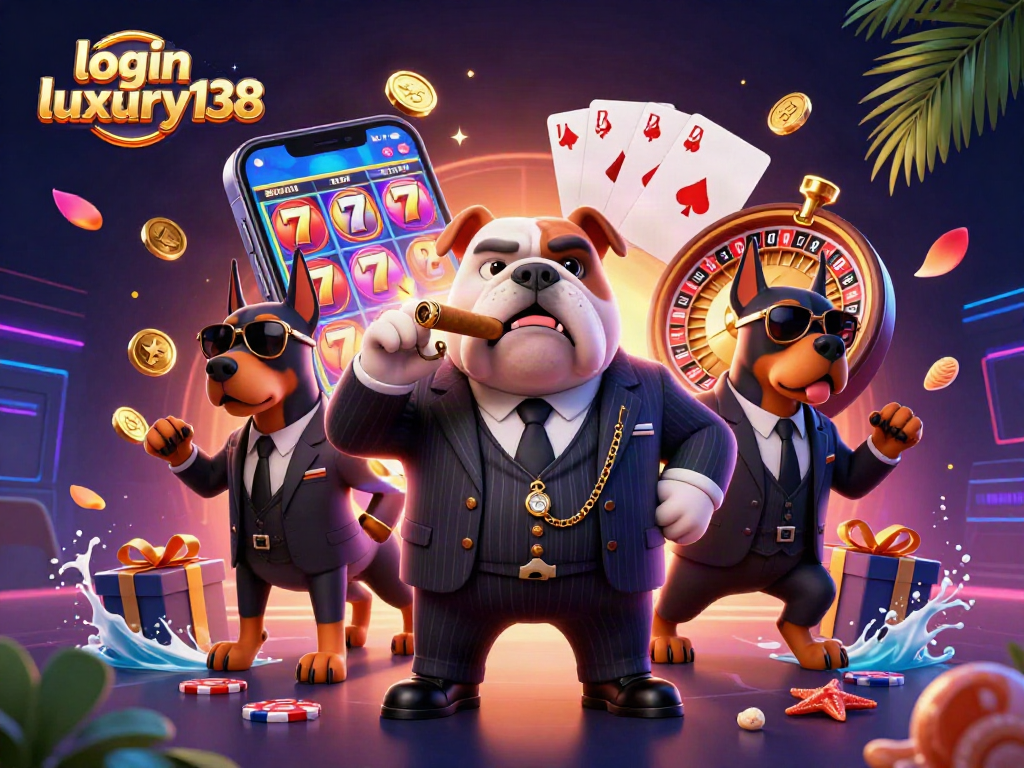 Login luxury138 mempersembahkan ilustrasi kasino yang dinamis dengan karakter dan elemen permainan menarik.
