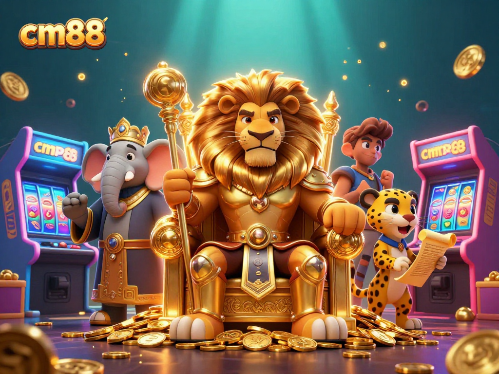 Join the action at cm88 with vibrant slots, games, and casino elements in a rich 3D scene.
