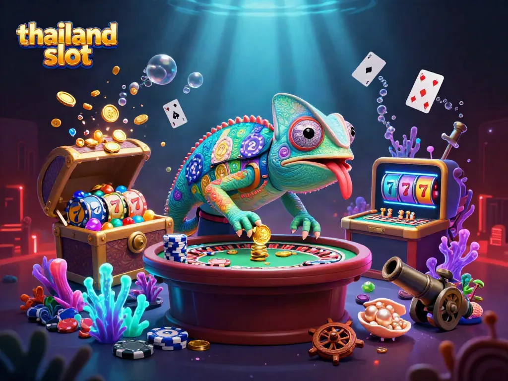 Experience thrilling wins with thailand slot games in a vibrant underwater casino scene.