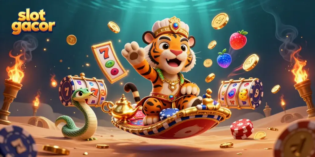Experience thrilling gameplay with slot gacor's vibrant casino elements and mystical characters.