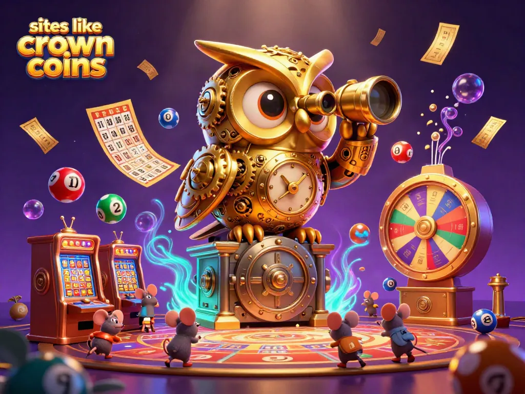 Experience thrilling gameplay with sites like Crown Coins, exploring colorful lottery elements and dynamic casino visuals.